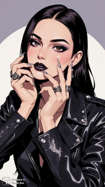 Яркий образ: драматичный макияж и блестящие детали в студии. Нейросеть Flux