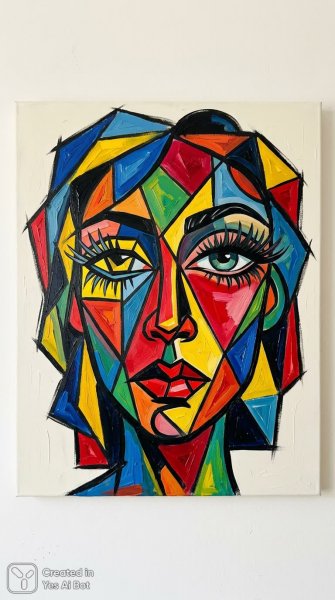 Кубизм и портрет: яркие грани современного искусства Пикассо. Генерация из нейронной сети Nano-Banana