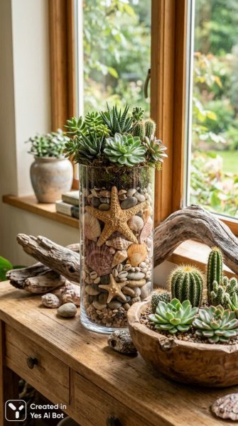 Морская элегия в современном интерьере. Картинка из нейронной сети Nano-Banana