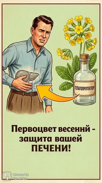 Весенний первоцвет: надежная защита для здоровья печени и вашего самочувствия. Нейронная сеть Nano-Banana