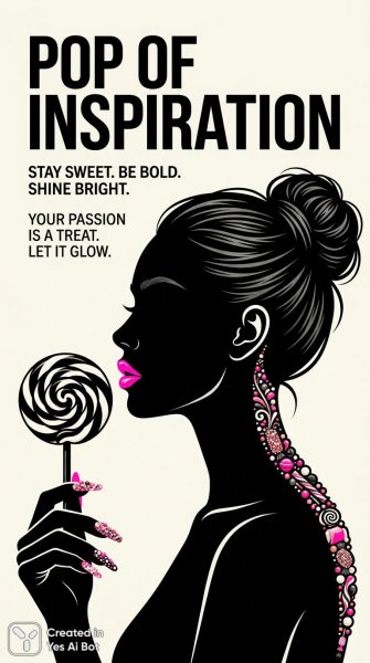 Яркий профиль: поп-арт мотивация и элегантный стиль. Изображение из нейронной сети NanoBanana