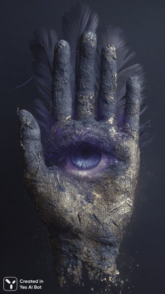 Рука Гора: Символика времени и вечной защиты в золотом свете пустыни. Генерация из нейросети Миджорни