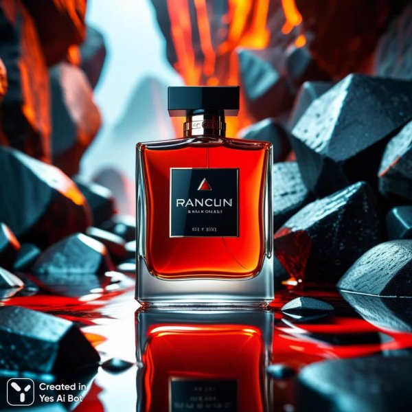 Таинство и сила: мужской аромат в объятиях камней и света. Картинка из нейронной сети Stable Diffusion