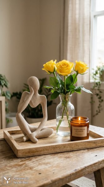 Спокойствие и красота: утренний натюрморт в стиле лайфстайл. Изображение из нейросети Nano-Banana