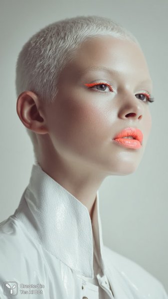 Неоновая красота: портрет в стиле авангардной моды и сюрреализма. Изображение из нейронной сети Midjourney