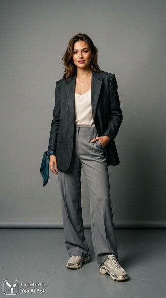 Изысканный образ: современная элегантность в стиле стрит-люкс. Нейронная сеть NanoBanana