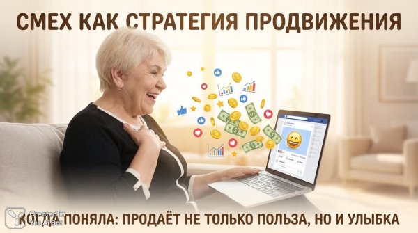 Улыбка и успех: секрет эффективного продвижения в социальных сетях. Картинка из нейросети Нано Банана