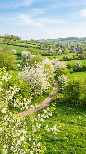 Весеннее пробуждение: нежность черёмухи и яркая зелень вокруг. Генерация из нейронной сети Нано Банана