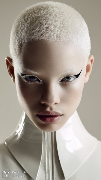 Альбино в авангарде моды: неземная красота и смелый стиль. Нейронная сеть Midjourney