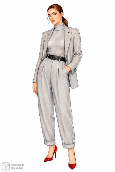 Элегантный образ: сочетание стиля и уверенности. Картинка из нейросети Sora images Ai