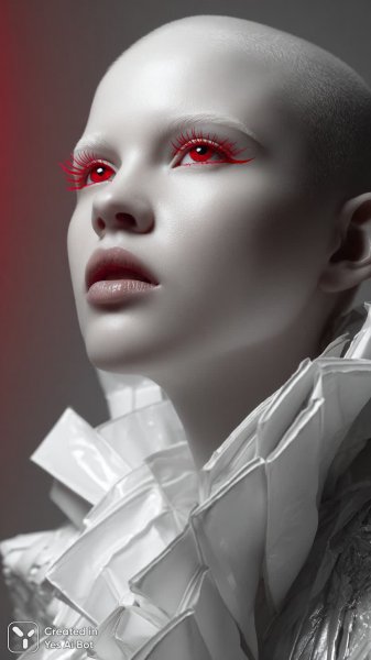 Вампирша в высокой моде: ледяная элегантность и смертельная опасность. Изображение из нейронной сети Midjourney