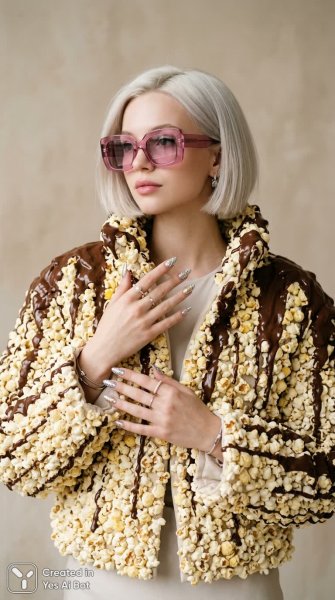 Подробнее о "Модная съемка: платиновая стрижка и шоколадные капли. Нейронная сеть NanoBanana"