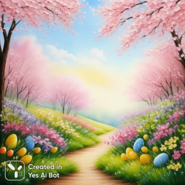 Пасхальная семейная открытка: Масляная живопись в пастельных тонах. Изображение из нейросети Stable Diffusion