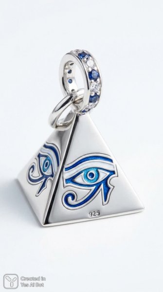 Загадочный шарм пирамиды с ярким дизайном и детальной инкрустацией. Нейросеть Nano-Banana