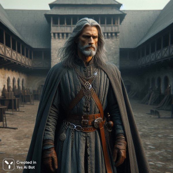 Властелин средневекового замка: портрет гордого и могущественного правителя. Изображение из нейронной сети Dalle