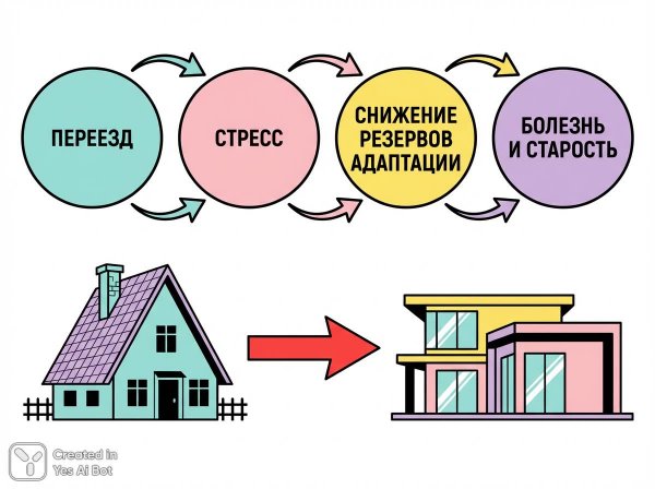 Переезд и адаптация: влияние на здоровье и будущее жилья. Генерация из нейронной сети NanoBanana