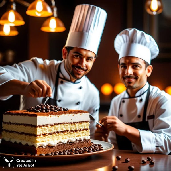 Маленькие шеф-повара и тирамису: гиперреалистичная кулинарная фантазия. Нейронная сеть Стейбл Дифьюжен