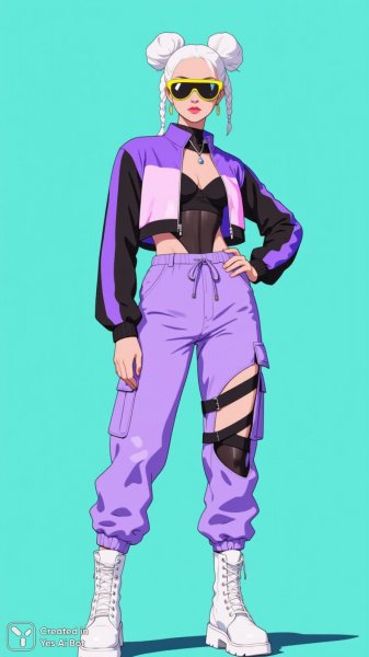 Яркий образ: футуристичная мода и дерзкий стиль на подиуме. Изображение из нейронной сети Flux 1