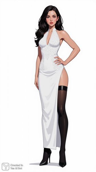 Элегантность и геометрия: современная мода в цифровой иллюстрации. Картинка из нейросети Flux 1