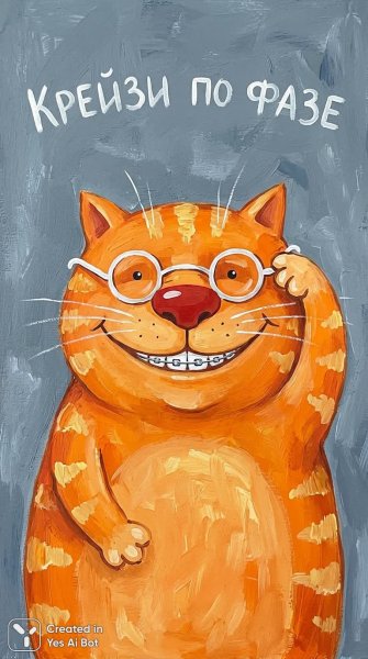 Оранжевый кот с улыбкой и очками - забавный персонаж. Нейронная сеть Nano-Banana