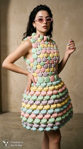 Подробнее о "Сладкий образ: макаронный шик и элегантность в стиле фэшн. Нейросеть Nano Banana"