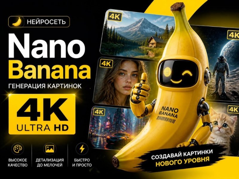 Nano Banana 2: генерация изображений в 2K и 4K в Yes Ai Bot