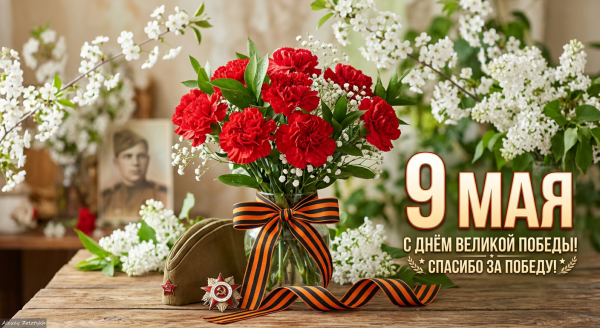 🕊️🌸 Мир, весна, Победа! Поздравляем от всей души