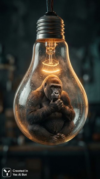 Горилла в лампочке: созерцание хрупкого мира. Нейронная сеть Nano Banana