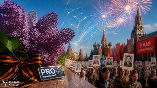 Праздничный майский день в Москве: память и инновации. Нейронная сеть Sora Image