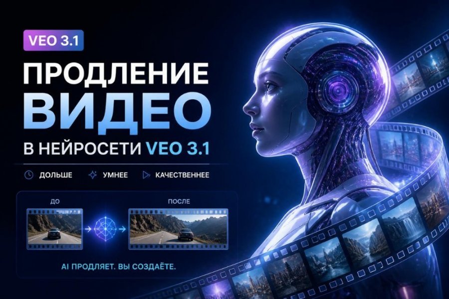 В Veo 3.1 появилось бесшовное продление видео