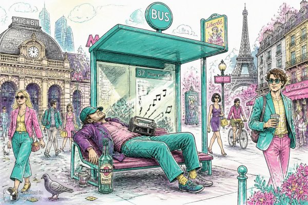Летний пейзаж: Москва и Париж в ярких тонах. Генерация из нейронной сети Sora Ai Images