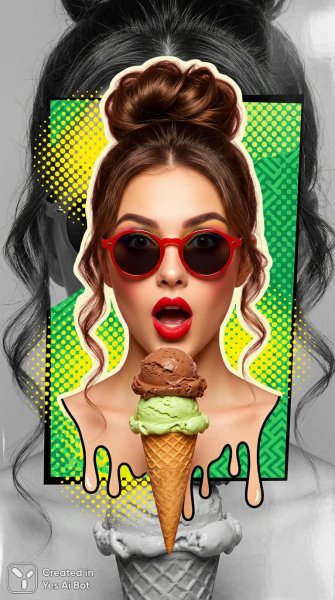 Яркий портрет: мода, стиль и летнее настроение. Картинка из нейросети NanoBanana