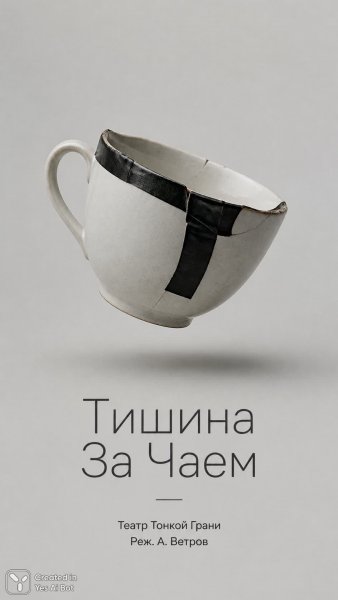 Хрупкая тишина за чашкой фарфора и хирургической ленты. Нейронная сеть Sora Images
