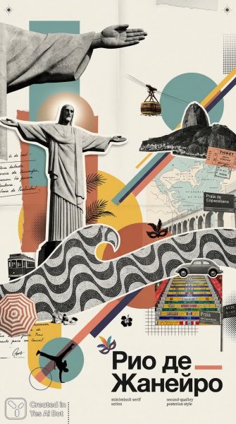 Яркое сочетание прошлого и современности: путеводитель по Рио в стиле ретро. Изображение из нейросети Nano-Banana