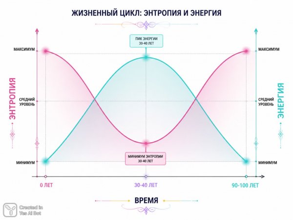 Эволюция энтропии и энергии с течением времени. Нейросеть Sora images Ai