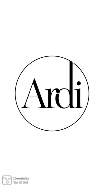 Элегантный логотип Ardi: минимализм и стиль в черных линиях. Нейросеть NanoBanana