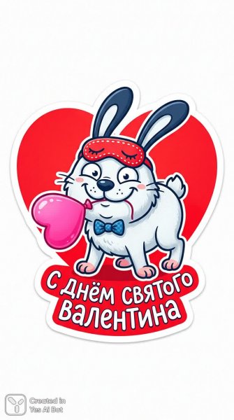 Кролик-соблазнитель: Валентин с розовым сюрпризом. Генерация из нейронной сети NanoBanana