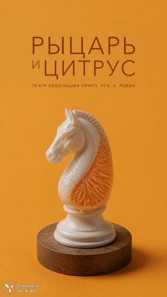 Странный союз рыцаря и цитруса: притча о власти и увядании. Нейросеть Sora Images