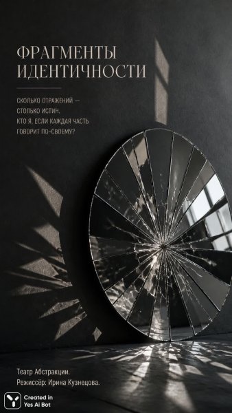 Осколки отражения: поиск себя в зеркальной пустоте. Изображение из нейросети Sora images Ai