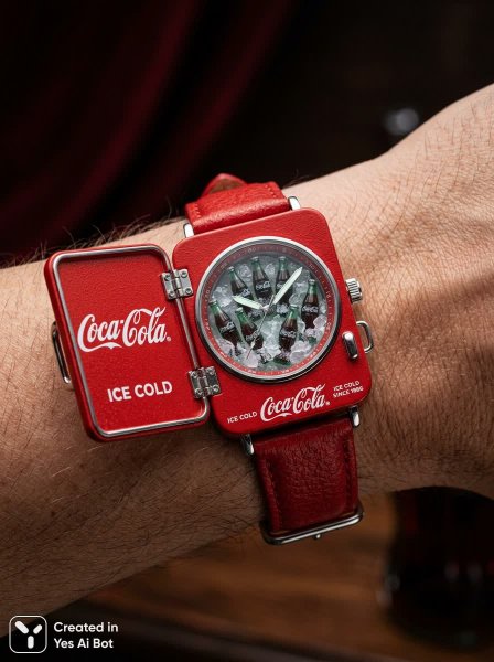 Реалистичная сумка-холодильник с Coca-Cola и льдом. Нейронная сеть Nano-Banana