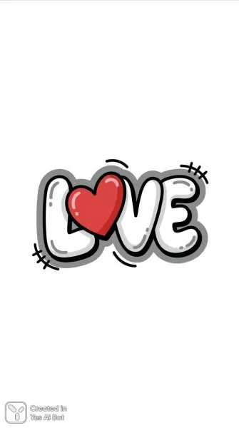 Романтичный логотип с надписью L0VE в стиле Валентина. Нейросеть Нано Банана