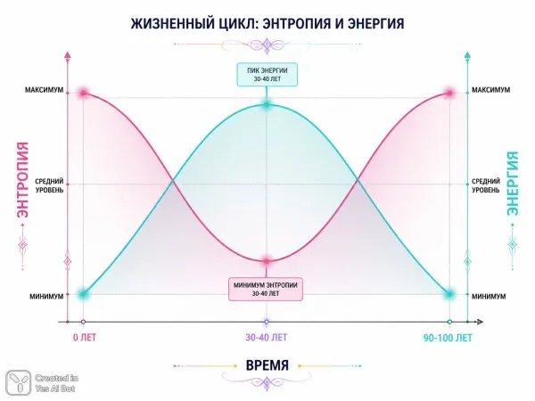 Эволюция энтропии и энергии с течением времени. Нейросеть Sora images Ai