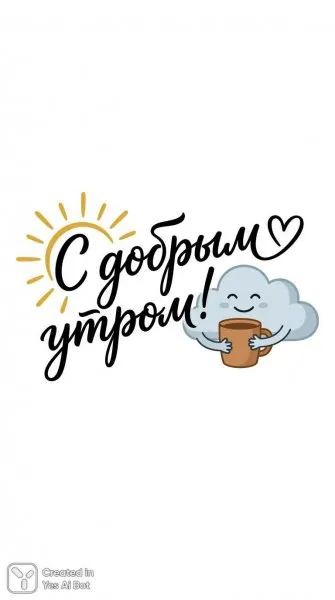 Утреннее настроение: золотое солнце и нежная надпись. Генерация из нейронной сети Nano Banana