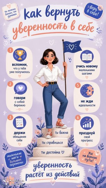 Как вернуть уверенность: руководство к действию для женщин. Картинка из нейросети Sora images Ai