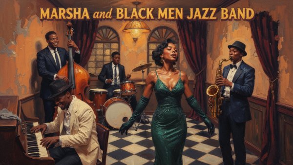MARSHA and BLACK MEN JAZZ BAND