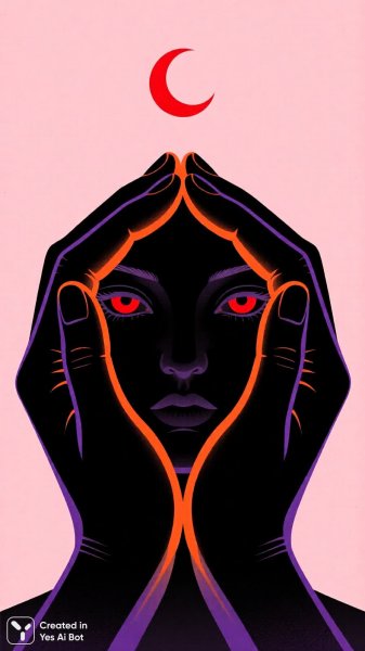 Нежные руки и хрупкое лицо: сюрреалистичная иллюстрация в стиле минимализма. Генерация из нейросети QWEN