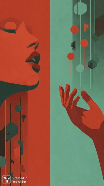 Дважды отраженный мир: символизм и абстракция в диптихе. Картинка из нейронной сети Миджорни