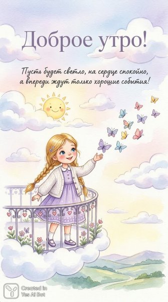 Утро в сказочном мире: нежность и светлые мечты для души. Изображение из нейросети Нано Банана