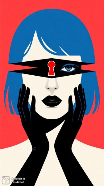 Лицо в геометрии: сюрреалистичная иллюстрация в стиле поп-арт. Изображение из нейронной сети Qwen images Ai