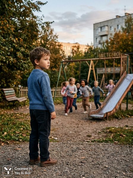 Ускользающее детство: грусть расставания с беззаботными днями. Изображение из нейросети NanoBanana
